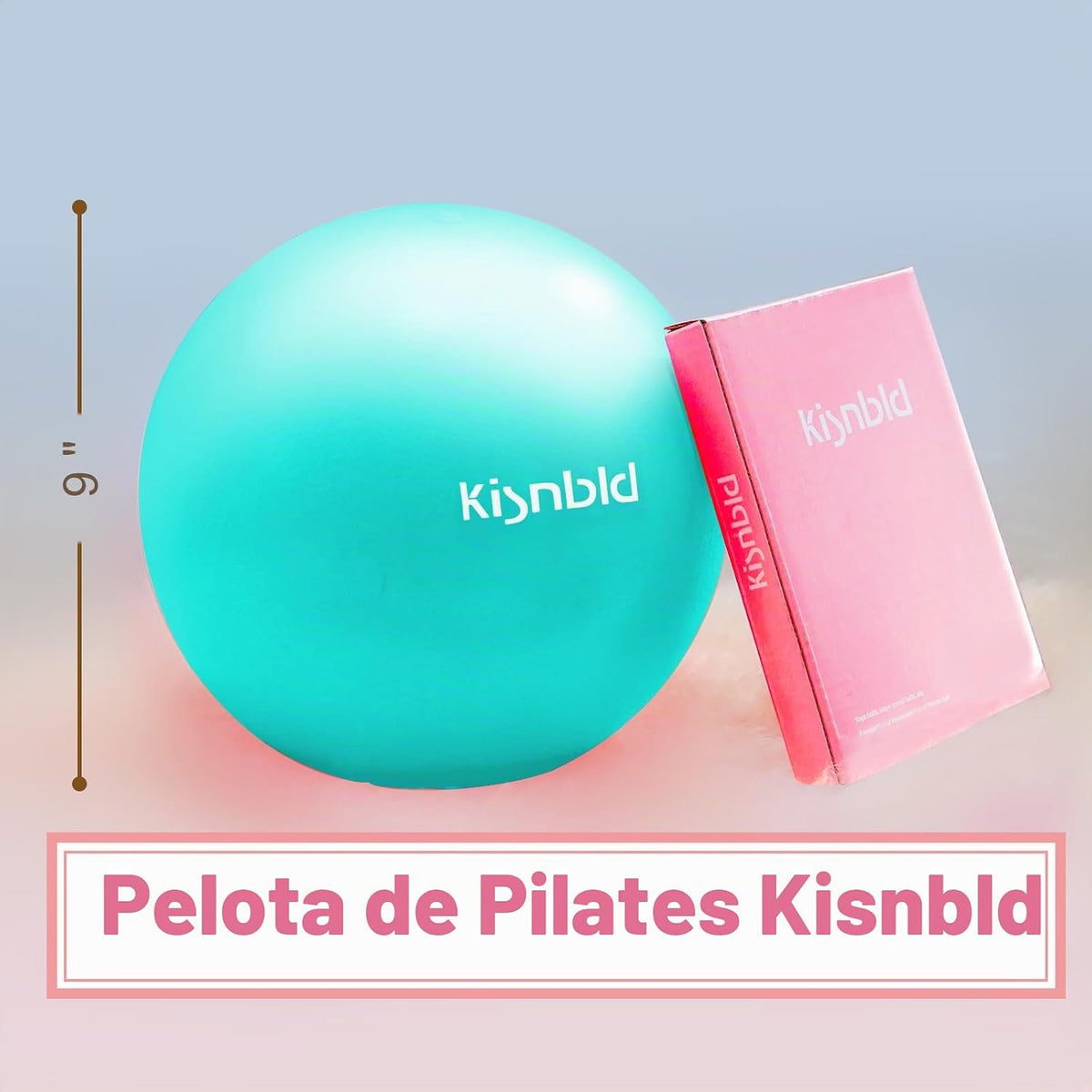 kisnbld Pequeña pelota de ejercicio, mini pelota de pilates de 9 pu...