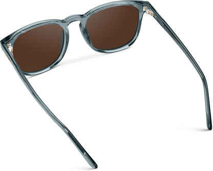 WMP Eyewear - Gafas de sol polarizadas modernas y redondas para hom...