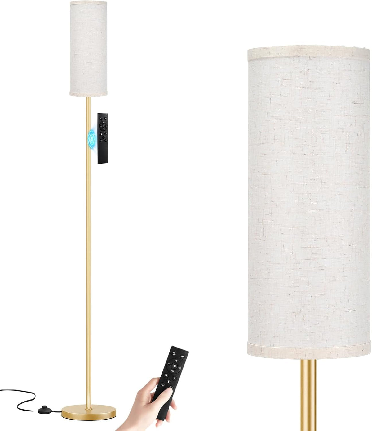 Ambimall - Lámpara de pie para sala, con control remoto y regulació...