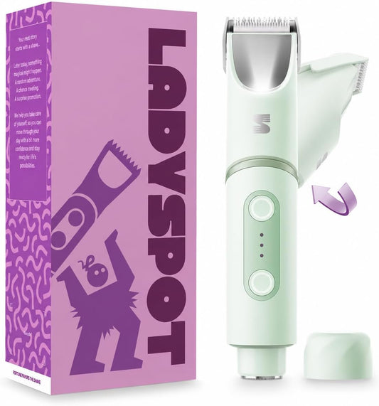 LADYSPOT SpinDuo 2 en 1 recortadora de bikini eléctrica para mujer,...