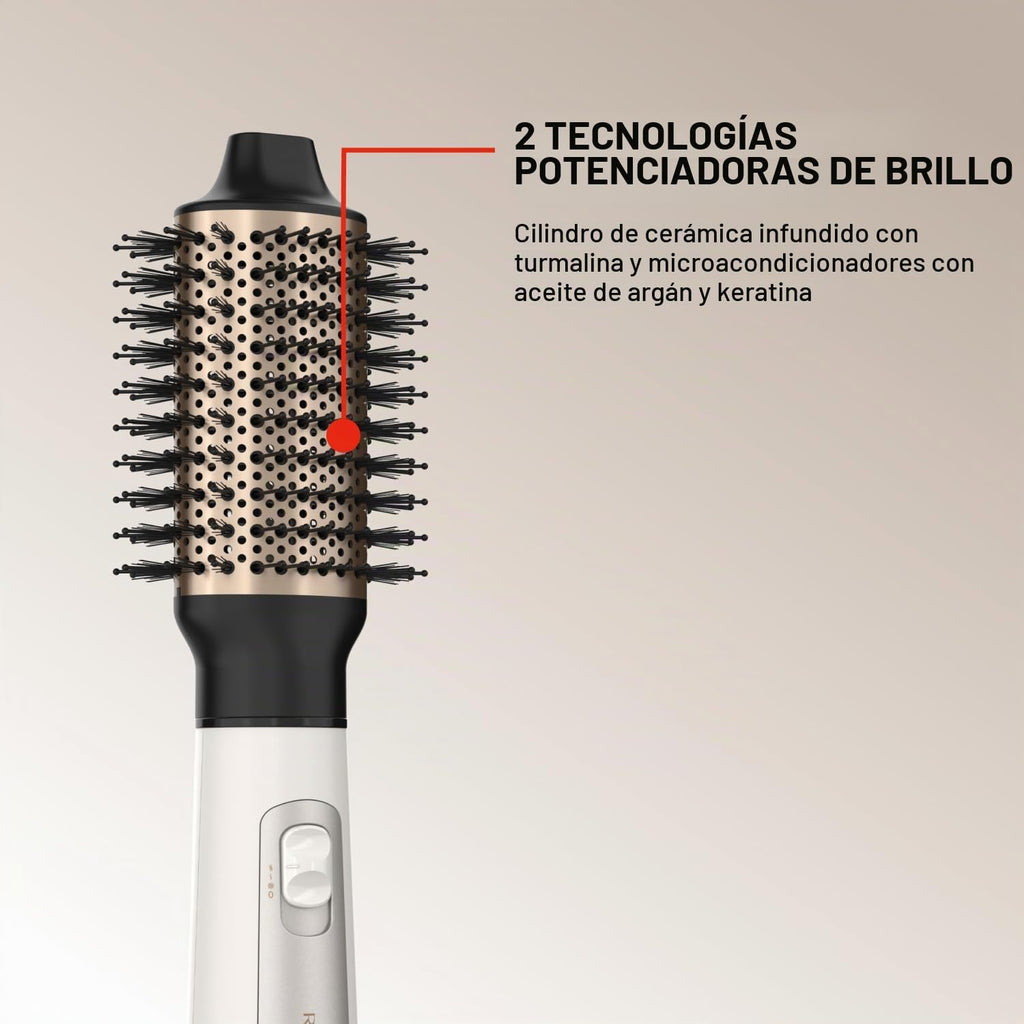 Remington Shine Therapy - Cepillo secador de pelo ovalado de 2.4 pu...