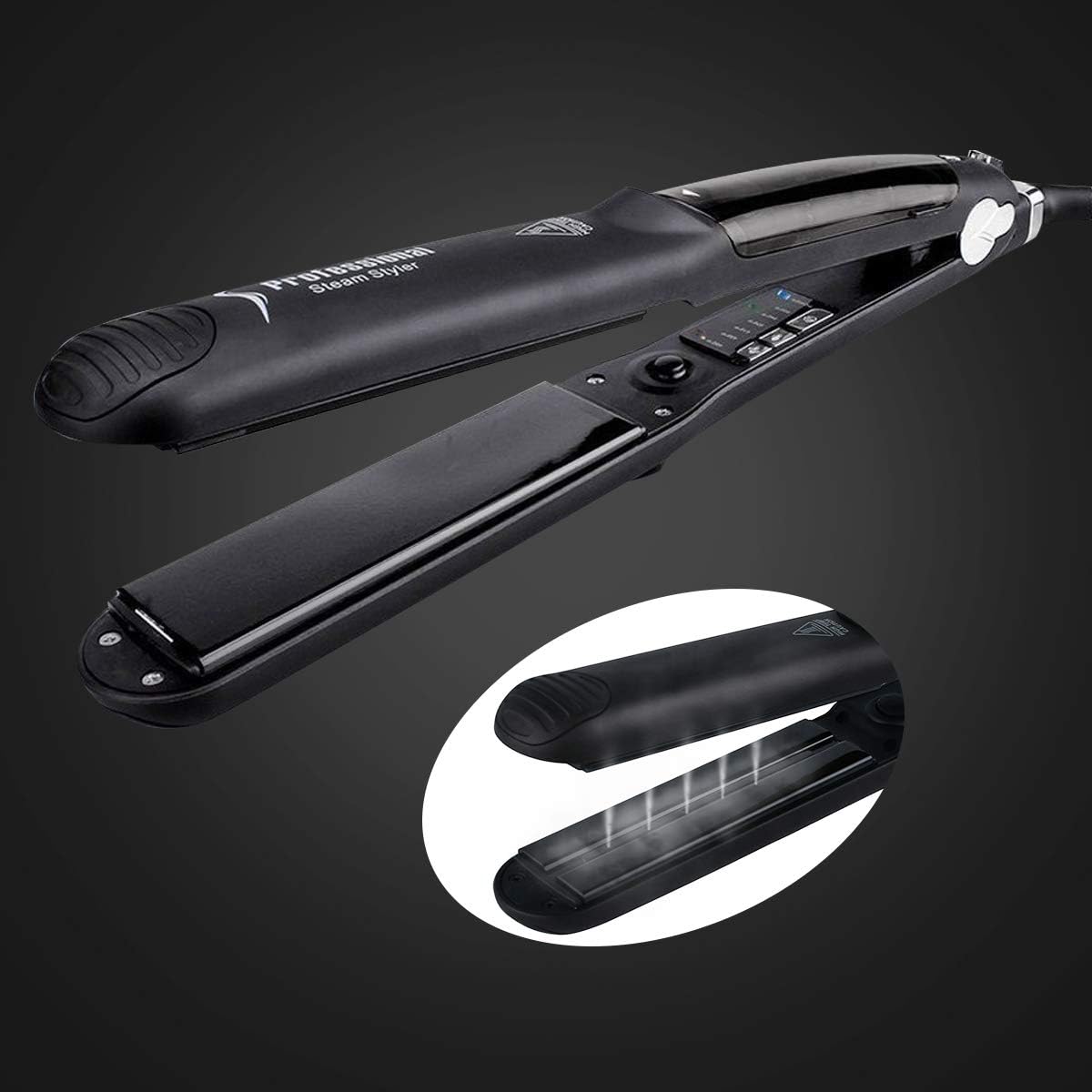 DORISILK Plancha de vapor para cabello, plancha de vapor profesiona...