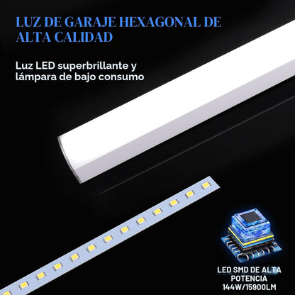 LZHOME Luces LED Hexagonales de Cochera: 15900LM Super Brillantes 3...