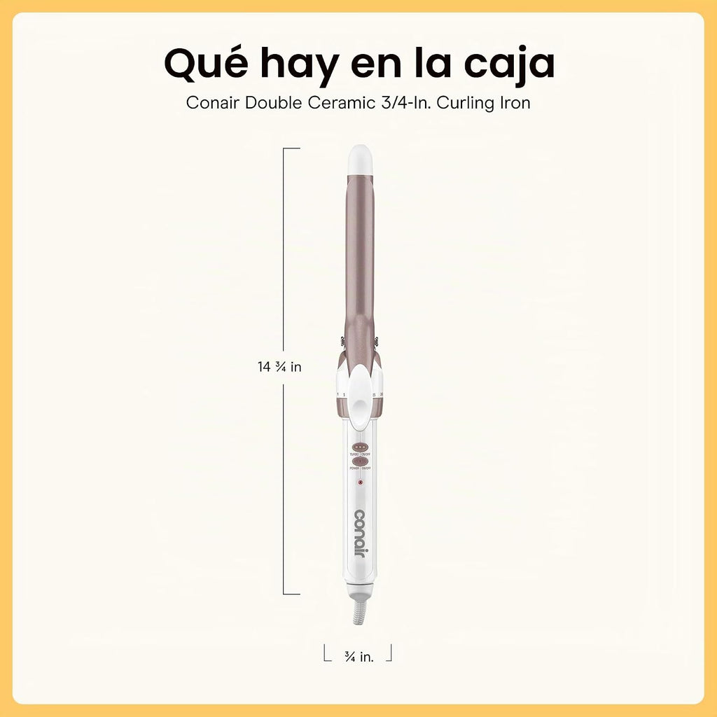 Rizador Conair doble cerámica | Rizador de pelo para espirales suav...