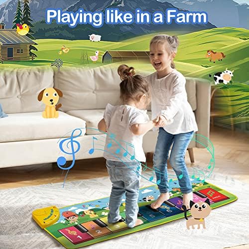 FOKI Juego de juguetes musicales para niños pequeños, piano de piso...