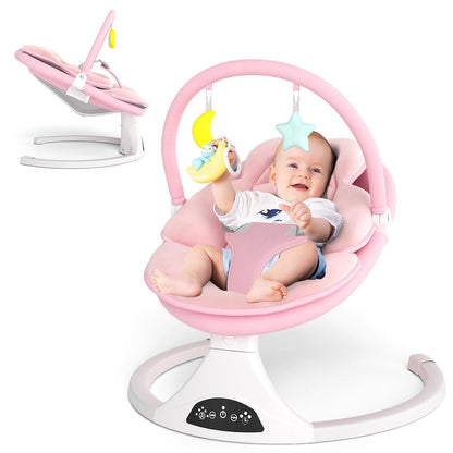 Columpio eléctrico para bebé con control remoto, 5 velocidades, por...