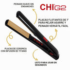 Plancha de pelo con plancha plana de 1" de cerámica con infusión de...