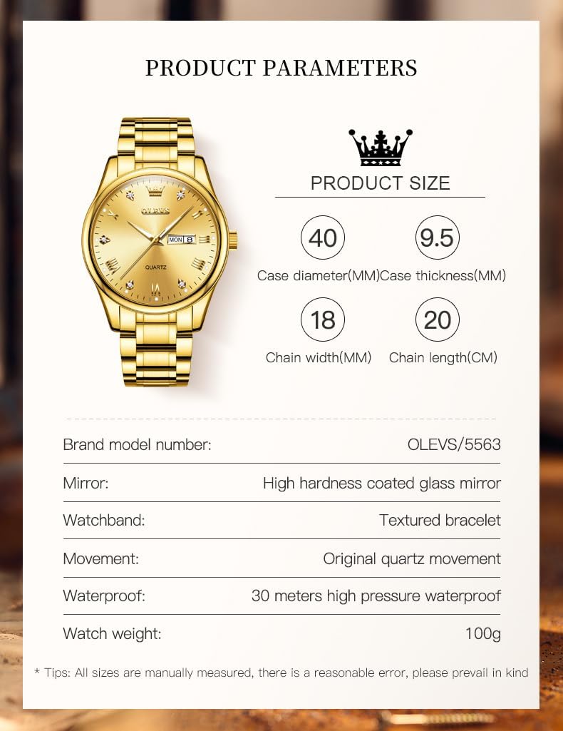 OLEVS Relojes para hombre Relojes de cronógrafo de fácil lectura lu...