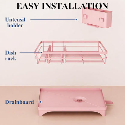 SNTD Escurridor de platos para encimera de cocina, 11.8 pulgadas de...