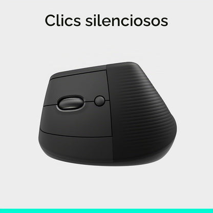 Ratón inalámbrico ergonómico vertical con elevación para zurdos Log...