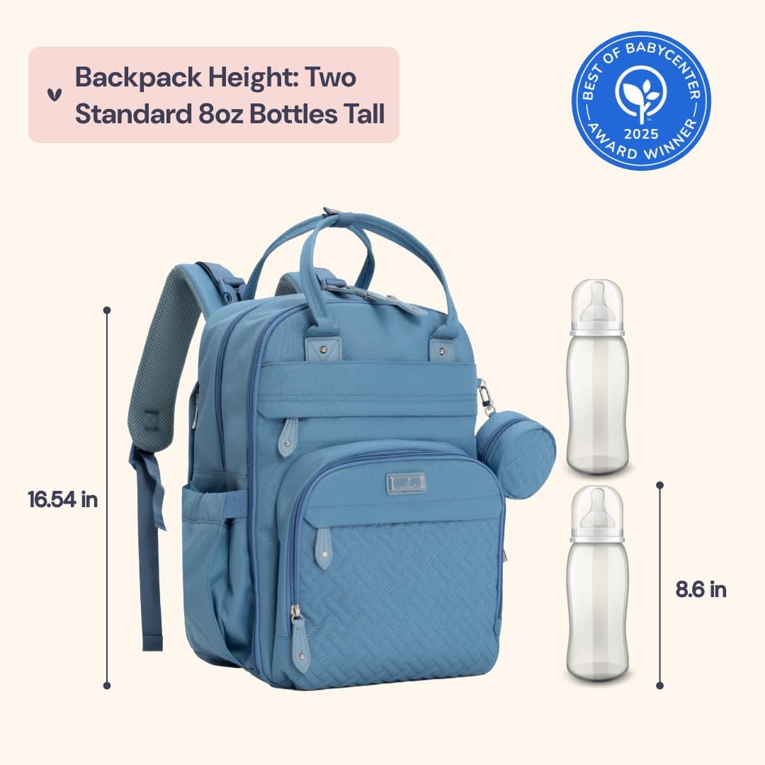 BabbleRoo Mochila para pañales \u2013 Bolsa de viaje esencial para...