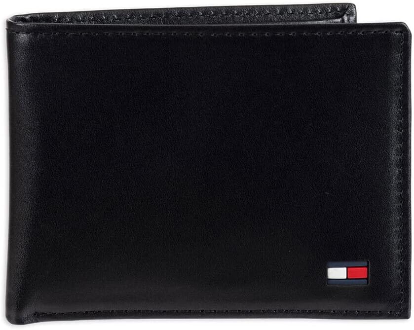 Tommy Hilfiger Cartera Passcase para hombre con ventana de identifi...