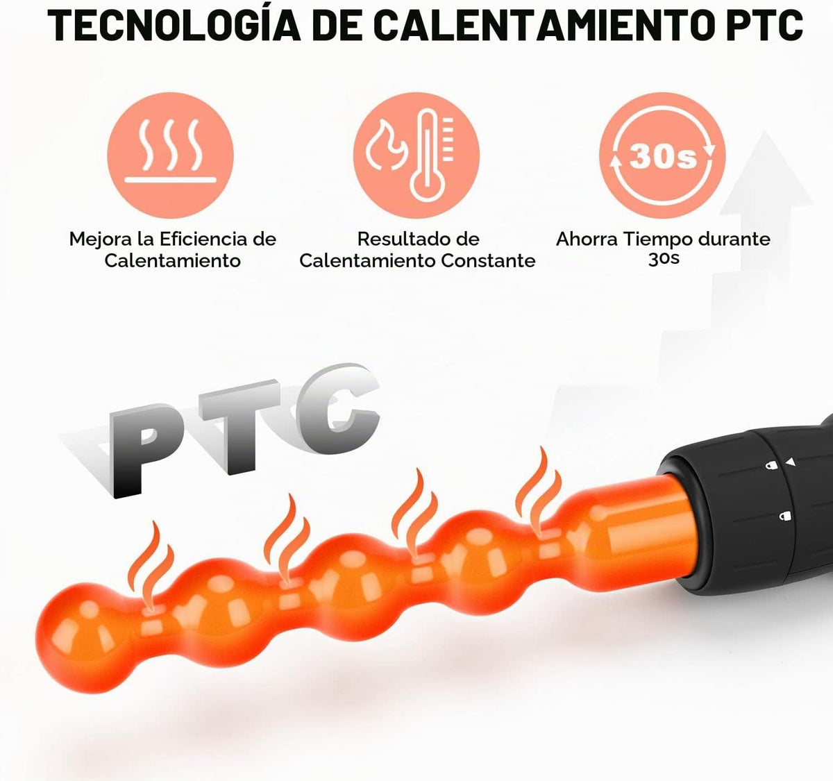 Diamante Turmalina cerámica PARWIN Pro Black 7-en-1 Rolo Hierro, vi...