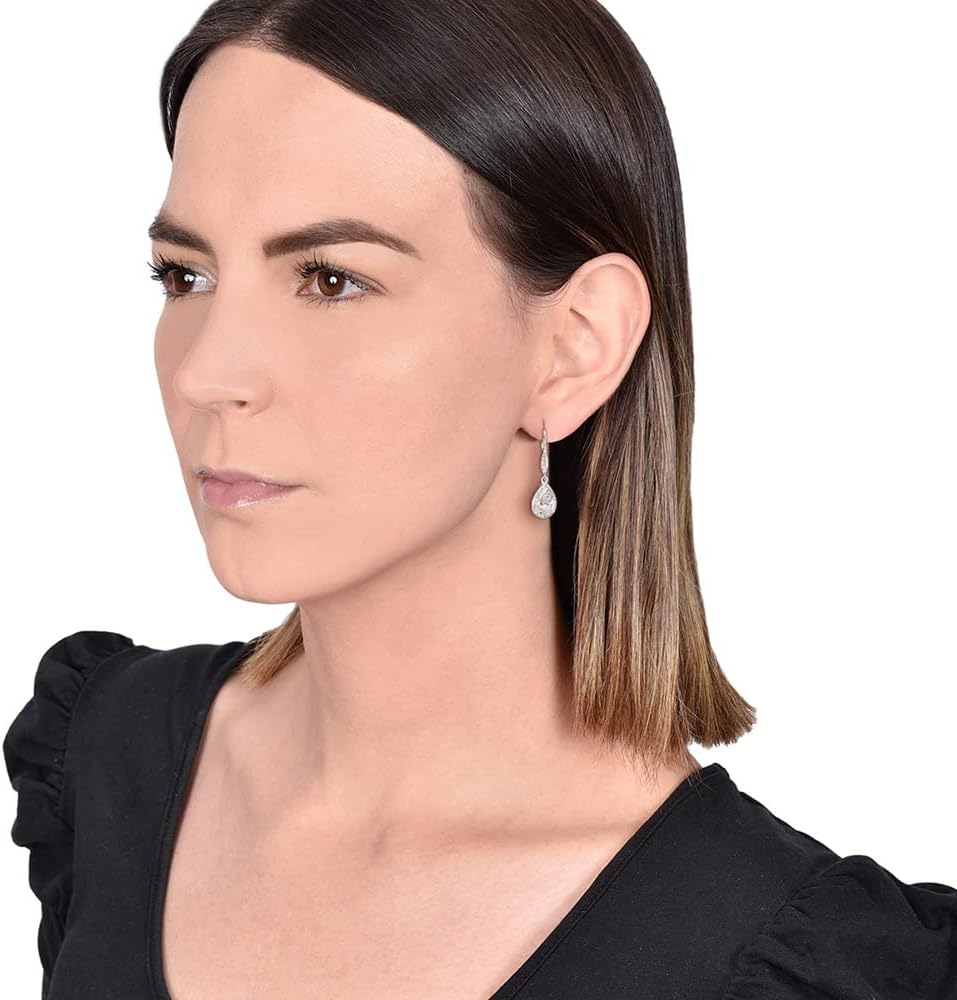 Anne Klein Pendientes de cristal para mujer, joyería de moda llamat...
