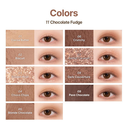 Paleta de sombras dasique #11 Chocolate Fudge