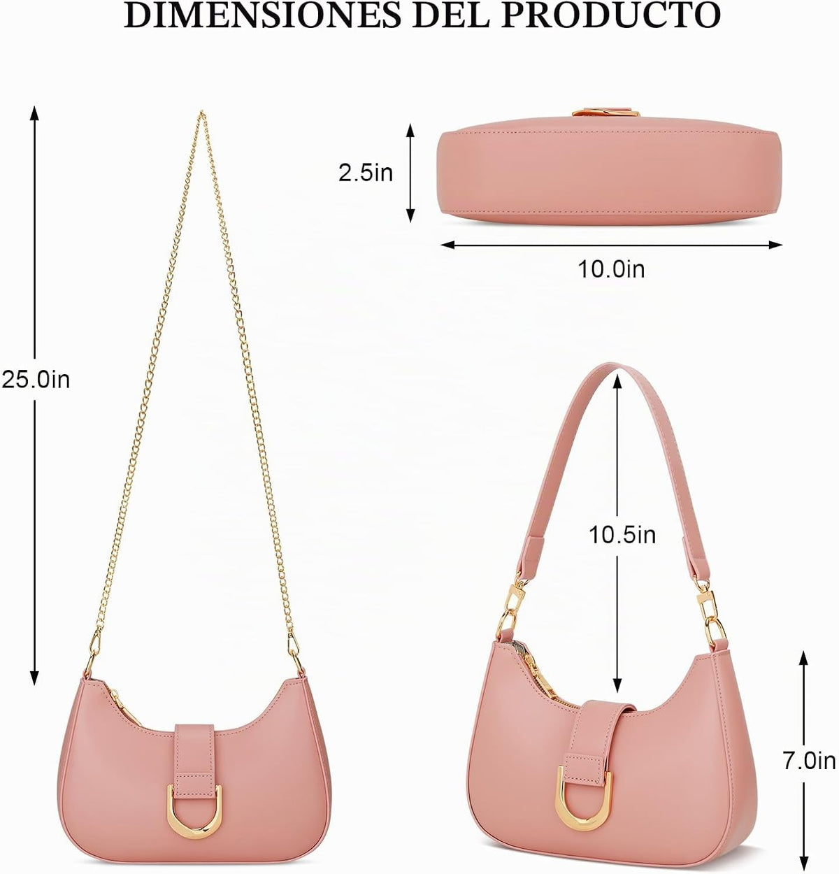 KKXIU Bolso de Hombro para Mujer Bolso de Moda para Todos los días...