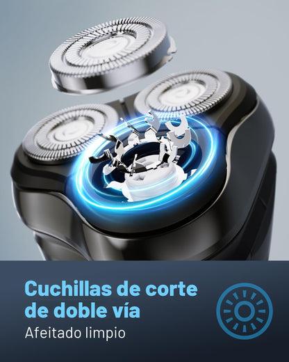 Maquinilla de afeitar eléctrica para hombres impermeable: Afeitador...