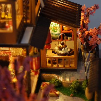 CUTEBEE Casa de muñecas en miniatura con muebles, kit de casa de mu...