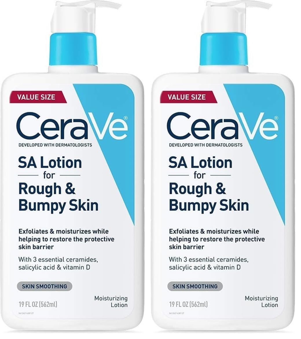 CeraVe SA Loción para pieles ásperas y con baches, vitamina D, ácid...