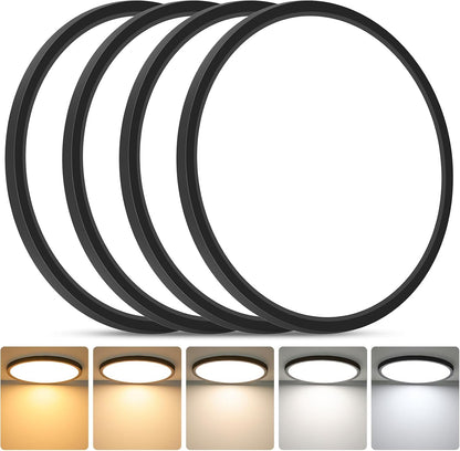 Brightever Lámpara LED de techo empotrada de 12 pulgadas, regulable...