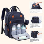 BabbleRoo Mochila para pañales \u2013 Bolsa de viaje para Baby Esse...