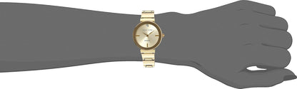 Anne Klein Reloj de pulsera con esfera de diamante genuino para mujer