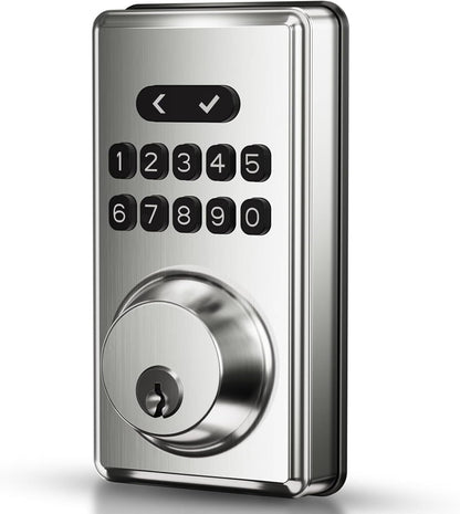 Cerradura de puerta de entrada sin llave con teclado, cerraduras |...