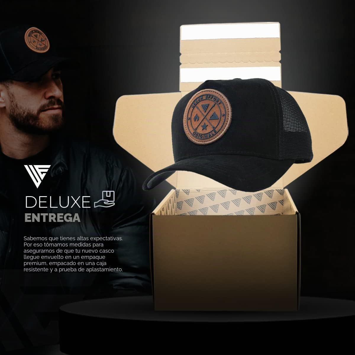 Urban Effort Trucker Hat para hombre – Gorra de béisbol con parte t...