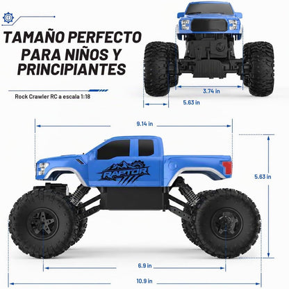DOUBLE E Ford Raptor F150 Coche de Control Remoto 4WD Camiones Mons...