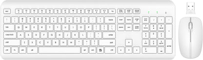 Combo de Teclado y Ratón Inalámbricos, Teclado y Ratón Ergonómicos...