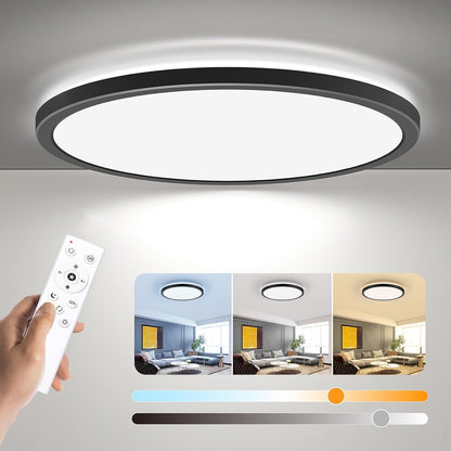 BLNAN Lámpara de techo LED regulable con control remoto, 12 pulgada...