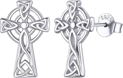 ChicSilver Pendientes celtas para mujer de plata de ley hipoalergén...