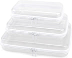 YOPCDJ Paquete de 3 fundas rígidas transparentes con cremallera, Bl...