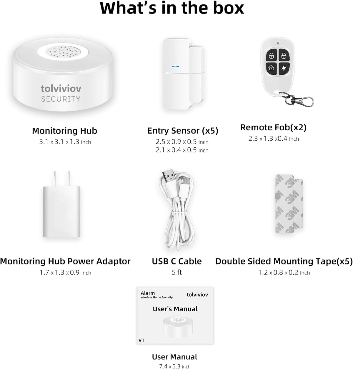 Sistema de seguridad WiFi para el hogar, kit de alarma de 8 piezas...