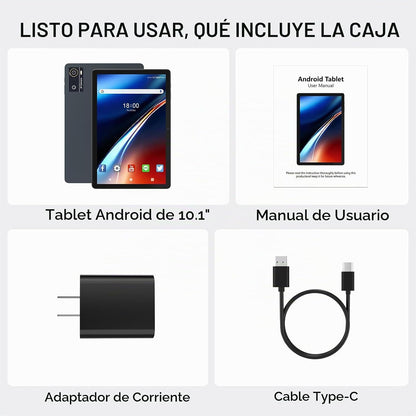 Tablet Android 16 de 10,1 pulgadas, 12 GB + 64 GB, Helio G80 para u...