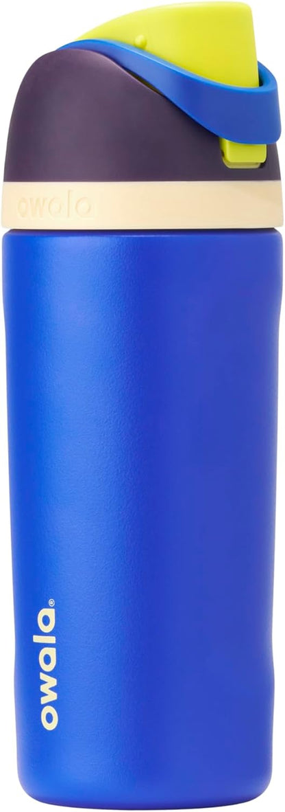 Owala FreeSip - Botella de agua de acero inoxidable para niños, esf...
