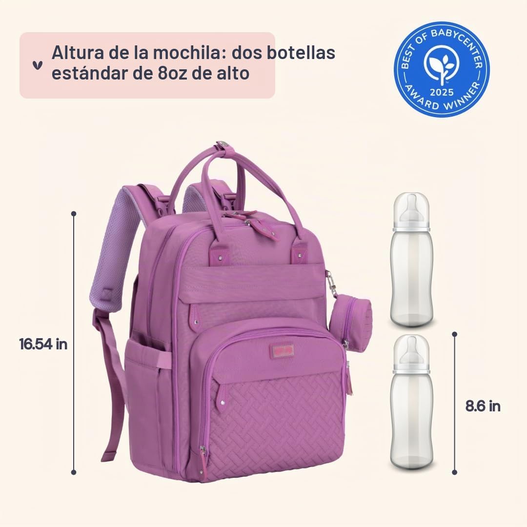 BabbleRoo Mochila para pañales \u2013 Bolsa de viaje para Baby Esse...
