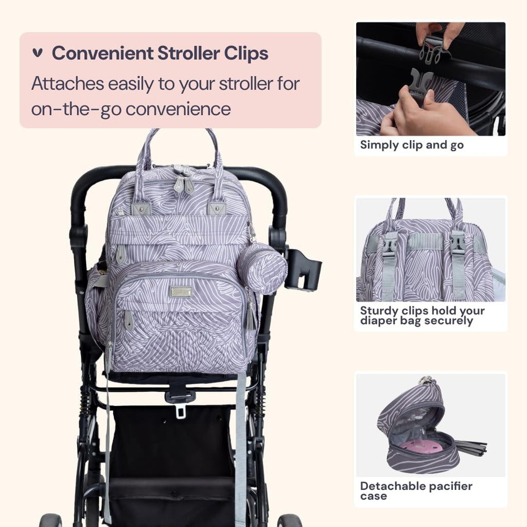 BabbleRoo Mochila para pañales \u2013 Bolsa de viaje para Baby Esse...