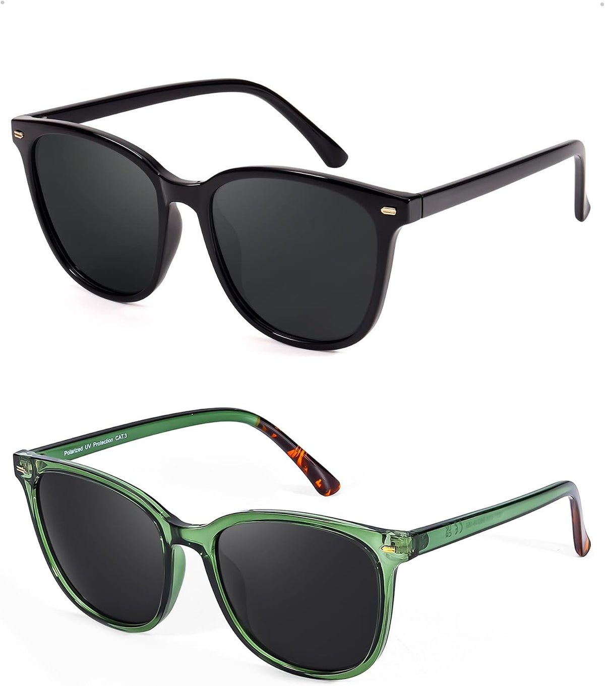 FIMILU 2 paquetes de gafas de sol para mujer, lentes polarizadas co...