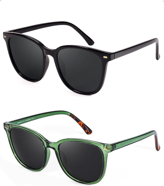 FIMILU 2 paquetes de gafas de sol para mujer, lentes polarizadas co...