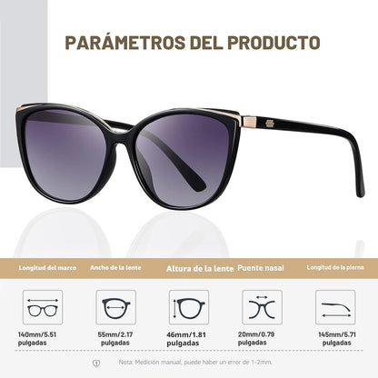 Colrea Gafas de Sol Modernas con Forma de Ojo de Gato para Mujer, E...
