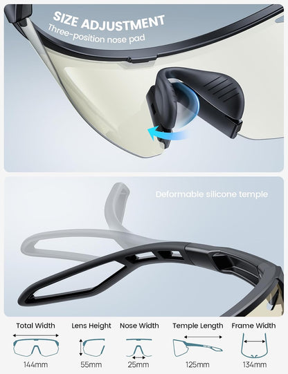 Lamicall Gafas de sol deportivas polarizadas de 0.85 oz para hombre...