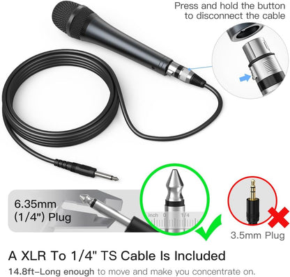 Micrófono de karaoke FIFINE K6 con conector 1\/4\u201D, micrófono v...