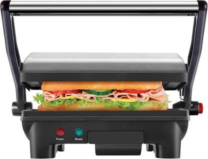 Chefman Panini RJ02-180 parrilla de presa y sandwichera gourmet con...