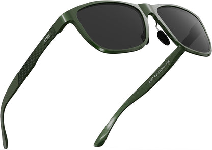 ATTCL Gafas de sol polarizadas para hombre Al-Mg Metal ultraligeras...