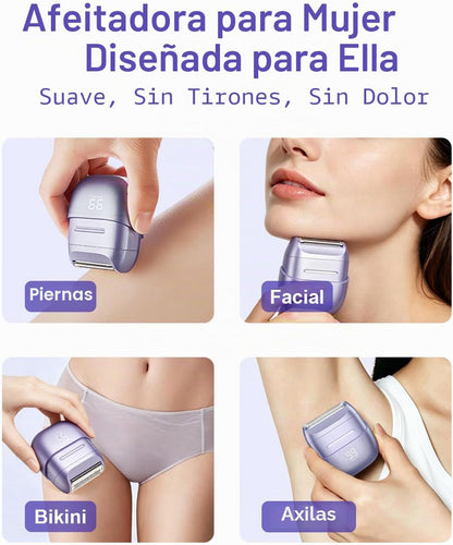 UNIMIKO Afeitadora eléctrica para mujer, impermeable, mini maquinil...