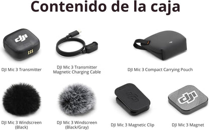 Transmisor DJI Mic 3, mini micrófono inalámbrico para iPhone\/cámar...