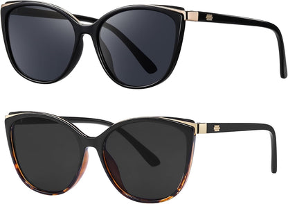 Colrea Gafas de Sol Modernas con Forma de Ojo de Gato para Mujer, E...