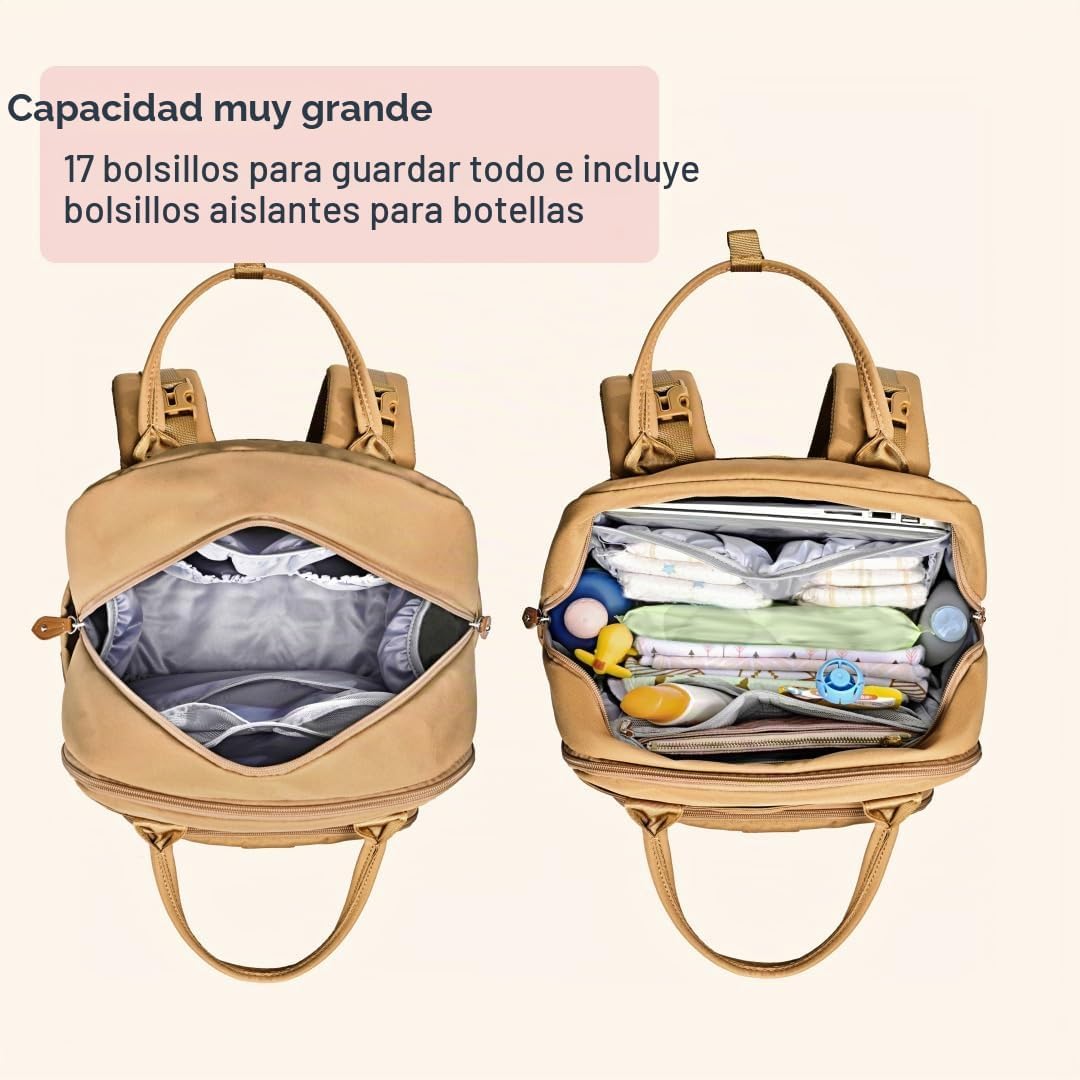 BabbleRoo Mochila para pañales \u2013 Bolsa de viaje para Baby Esse...