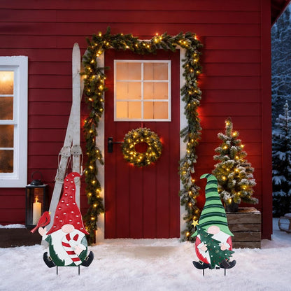 YEAHOME Decoraciones Navideñas para Exteriores, Paquete de 2 Estaca...